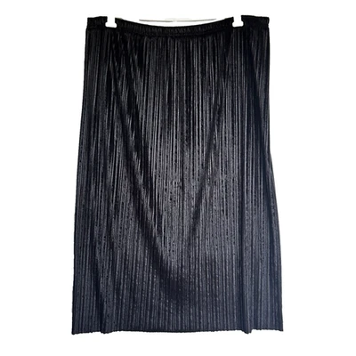 Falda Lápiz Y2k Terciopelo Acanalado Plisado Karen Scott Pull On Midi 2X Plus Foto 1 de 4