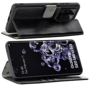 Suncase Hülle Klapp Case Handy Book Tasche Schwarz für Samsung Galaxy S20 Ultra - Bild 1 von 9