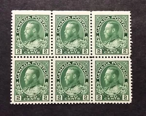 BroadviewStamps Canada #107 top margin block of 6. MNH VF. CV$180+ - Picture 1 of 2
