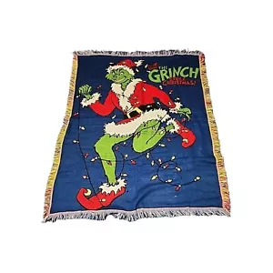 Vintage Grinch Throw Blanket Northwest Company 43”x57” Made In USA - Picture 1 of 6