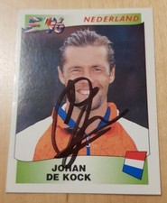 Johan de Kock, UEFA Euro '96, Nederland, Panini, original signed