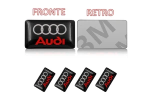 2x ADESIVO STEMMA AUDI A3 A4 A5 A6 A7 A8 Q3 Q4 Q5 Q6 Q7 B8 B6 C6 INTERNO VOLANTE - Imagen 1 de 2