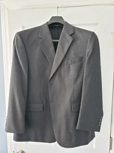 Stafford Mens Suit Blazer Coat Two Button Wool Jacket Size 44 Short - Picture 1 of 9