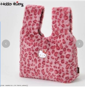 Hello Kitty 50th Anniv Fur Tote Pink Leopard Print Tasche Sanrio Neu aus Japan - Bild 1 von 7