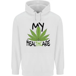 Weed My HealTHCare Cannabis Funny THC Childrens Kids Hoodie - Picture 1 of 10