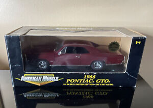 1966 Pontiac GTO Burgundy 1:18 Ertl American Muscle DIE CAST In Box