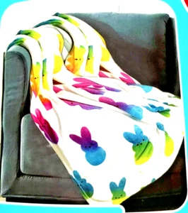 Coperta di peluche stampata Peeps colorata, 50 x 60 pollici OMBRE FADE BIANCO/GIALLO - Foto 1 di 3
