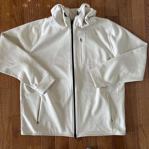 OFF WHITE Giacca VRST con cappuccio zip intera softshell escursionismo marrone bianco sporco taglia XL large
