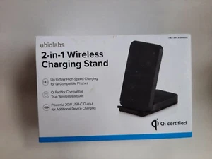 Ubiolabs 2-in-1 Wireless Charging Stand for phones and earbuds - Picture 1 of 5