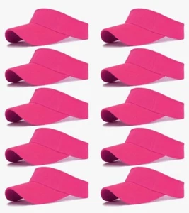 10pcs Kids Sun Visor Hats Boys Girls Athletic Sports Visor Adjustable UV... - Picture 1 of 8