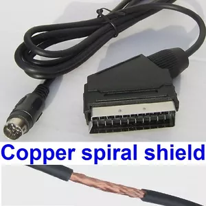 RGB Scart AV Lead for Sega Saturn - Stereo Sound - Quality Shielded Cable  *NEW* - Picture 1 of 4