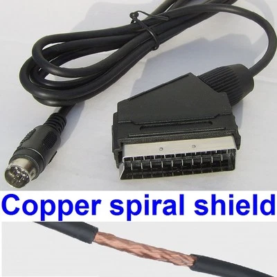 RGB Scart AV Lead for NTSC Sega Saturn - Quality Shielded Cable - C-Sync *NEW* - Image 1 of 4