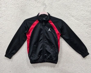 Nike Air Jordan Boys Jacket 7 Black Colorblock 100%Polyester Full Zip Active Fit - Picture 1 of 17