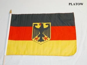 Stockflagge Flagge Fahne Deutschland Adler  Wappen Boot Stoff NEU - Bild 1 von 2
