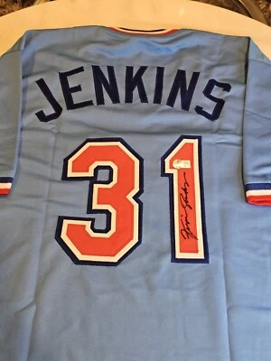 Ferguson Jenkins Autographed/Signed Jersey Beckett Sticker Custom Jersey Fergie - Image 1 of 4