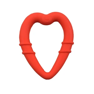 Gummee Heart Shaped Silicone Teething Ring Red All Round Teether for All Ages - Picture 1 of 6