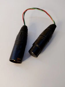 10 Inches Low-Profile  3-Pin XLR Male to Female  - Picture 1 of 3