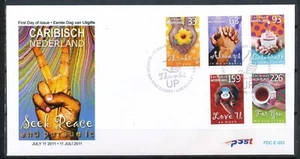 CARIBISCH NEDERLAND 2011 - FDC E-6 - DECEMBERZEGELS - WISHING STAMPS E-6 - Picture 1 of 1