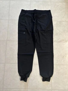 MED 1 Black Multipocket Jogger Women’s Scrub Pants Sz XL NEW - Picture 1 of 4
