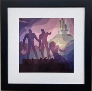 Impresión artística negra enmarcada personalizada de Aaron Douglas "Aspiration 1936" - Imagen 1 de 3