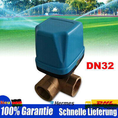 3-Wege DN32 Zonenventil Kugelventil Elektrisch Umschaltventil Motorkugelhahn DHL • 44€