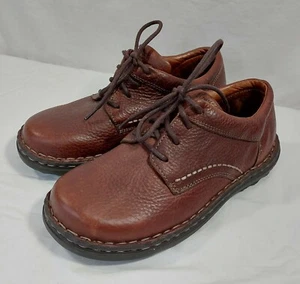 Hush Puppies Boys Size 4.5M Junction Tie Oxfords Brown Leather 31491 Dress Up - Picture 1 of 11