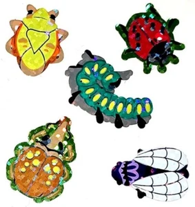 Sandylion Stickers **VINTAGE** Glittery BEETLES, INSECTS - Picture 1 of 1