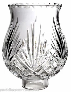 Crystal Clear Industries Essex Hurricane Lamp Globe Criss-Cross & Fan MINT - Picture 1 of 5