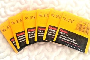 Kodak 3x3'' Wratten Gel Filters, 81 Series, New in Sealed Package