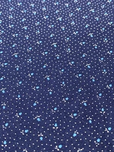 Vintage VIP Cranston Blue Floral Cotton Fabric 42" Wide 34" by Sewing Quilting - Picture 1 of 5