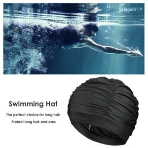 1 x Damen Schwimmhut Badehaube Badekappe Sporthaube Nylon Schwimmhaube Bademütze - Bild 1 von 7