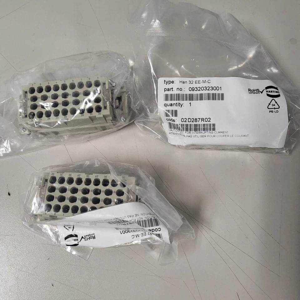 Harting 09320323001 Heavy Duty Connector Insert HAN 32 EE-M-C (QTY 3) - Image 1 of 1