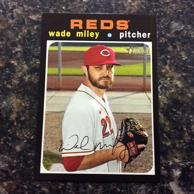 2020 Topps Heritage High Number Baseball Wade Miley #571 - Image 1 of 2