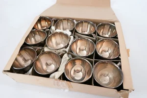 Vintage 12 Pcs Nickle Silver Footed Punch Cups With A Rose Handle Set - Picture 1 of 5