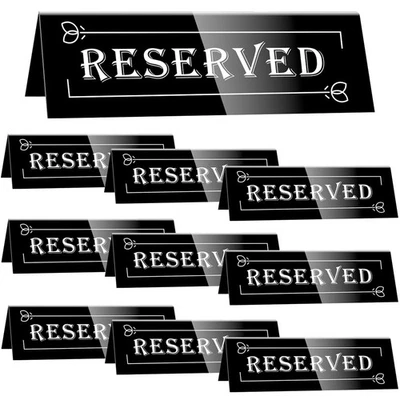 10PCS Reserved Seating Signs Acrylic Guest Reservation Table Tents Sign O4E7 - image 1 of 4