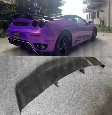 Real Carbon Fiber Rear Trunk Spoiler Wing tail wing Fits 2005-2009 Ferrari F430 - Image 1 of 4