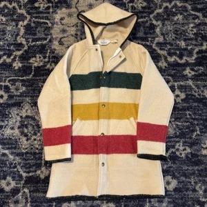 VINTAGE Woolrich Hudson Bay Jacket small Striped Navajo Rare Hudson Bay 3 Point - Picture 1 of 9