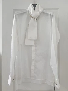 Burberry Tie Neck Shirt - Picture 1 of 9