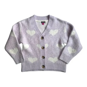 Vince Camuto Girl's Long Sleeve Soft Knit Heart Sweater - Size Small (6/6X) - Picture 1 of 6