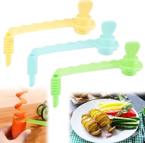 3-teiliges Spiral-Kartoffelschneider-Set – manueller Gemüseschneider & Küchenwerkzeug - Bild 1 von 7