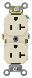 Leviton 20-Amp, 125 Volt, schmale Gehäuse Duplex Buchse, gerade Klinge, Commerc - Bild 1 von 11