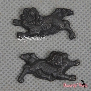 Stainless Steel Lion Menuki Sword Ornament For Japanese Katana Sword Handle - Picture 1 of 1