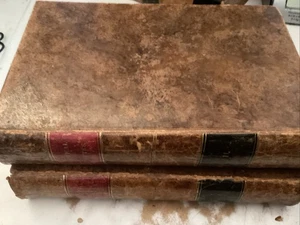 Lot 2 "Theological Institutes Christianity" Vol.1 & II Richard Watson 1851 - Picture 1 of 5