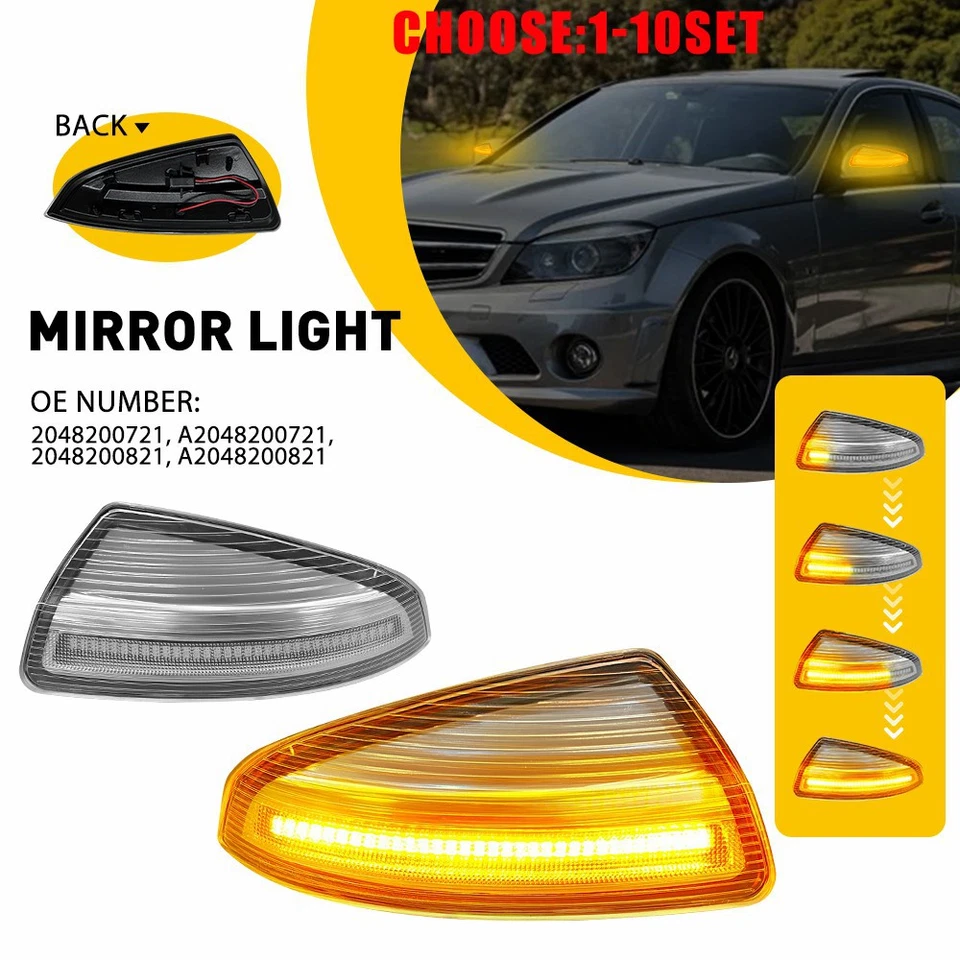 Left Right Door Mirror Turn Signal Light For Mercedes Benz Vito Viano W639 - Image 1 of 4