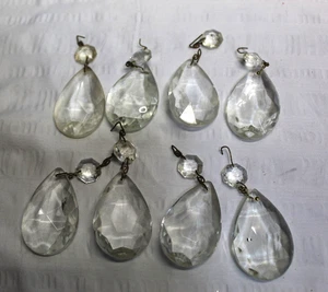 "Juego de 8 reemplazos de cristal antiguos de cristales de araña de 2 3/4"" L" - Imagen 1 de 1