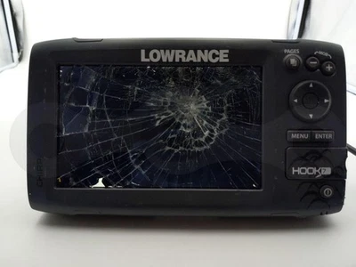 LOWRANCE HOOK 7 FISHFINDER GPS BOAT CHARTPLOTTER HEAD UNIT SCREEN DISPLAY 7" - Image 1 of 4