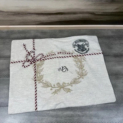 Pottery Barn Teen Harry Potter Hedwig Post Letter  Pillow Cover Monogram Flawed - Image 1 of 4