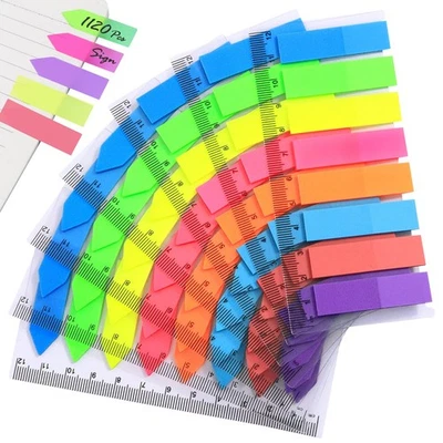 Haftnotizen Set 1120 Stück Farbige Klebezettel Index Tabs Durchscheinende Ech... - Bild 1 von 4