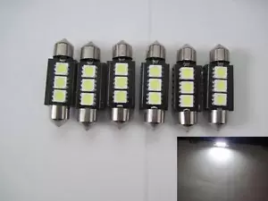 6 pcs canbus error free 6418 36mm 3-5050 led heatsink Fit BMW BENZ C-class - Bild 1 von 6