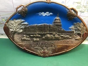 US Capitol Tourist Schale Souvenir Metall Mini Teller Sammlerstück - Bild 1 von 6